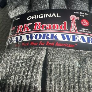 RK Brand Gray Wool Blend Work Socks